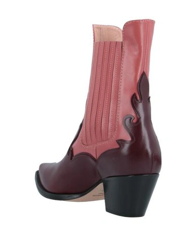 Shop Alberta Ferretti Ankle Boot In Maroon
