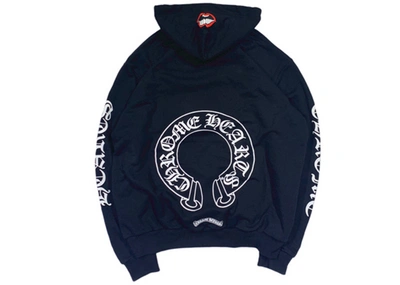 Pre-owned Chrome Hearts Matty Boy Chomper Horseshoe Hoodie Black