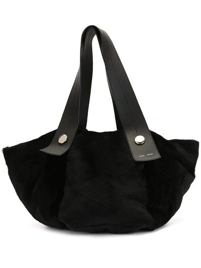 Shop Proenza Schouler Shearling Tobo Tote Bag In Black