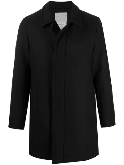 Shop Stephan Schneider Point Collar Car Coat In Black