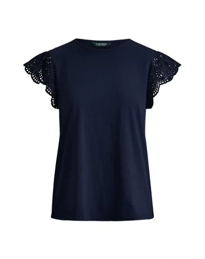 Shop Lauren Ralph Lauren T-shirts In Dark Blue