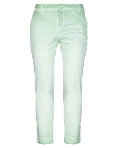 Shop Jeckerson Woman Pants Green Size 27 Cotton, Elastane