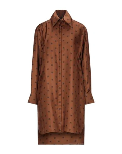 Shop Fendi Short Dresses In Brown