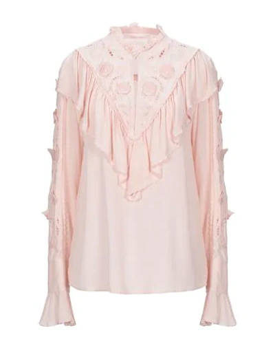Shop See By Chloé Woman Blouse Pink Size 10 Viscose, Polyester