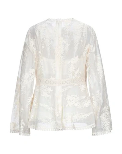 Shop Zimmermann Blouse In Ivory