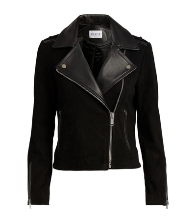 Shop Claudie Pierlot Leather Biker Jacket