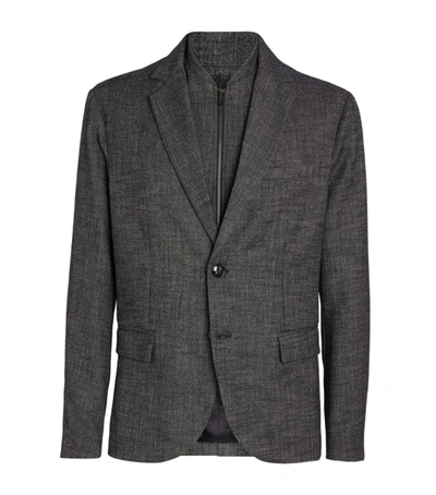 Shop Emporio Armani Suit Jacket With Gilet Insert