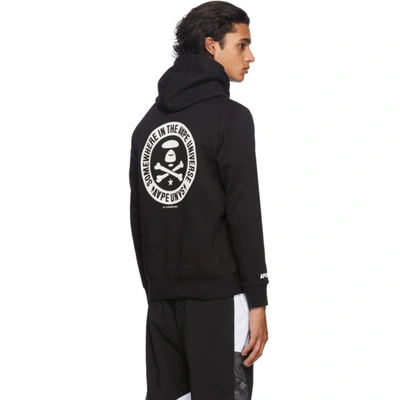 Shop Aape By A Bathing Ape Black Logo Hoodie