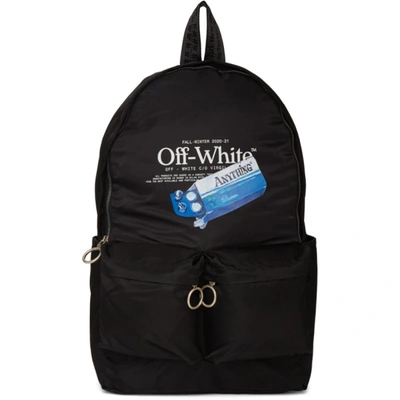 Shop Off-white Black Matte Logo Backpack