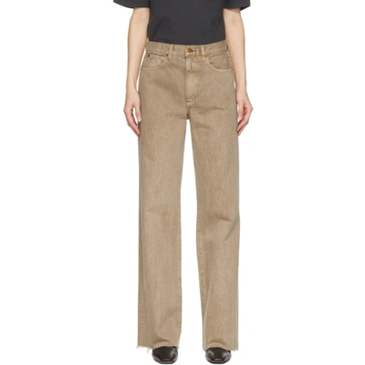 Shop Slvrlake Taupe Grace Jeans In Desert Taup