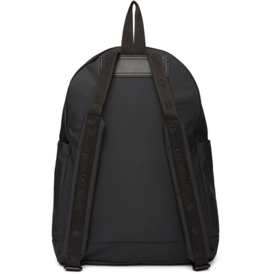 Shop Off-white Black Matte Logo Backpack In 1001 Blkwhi