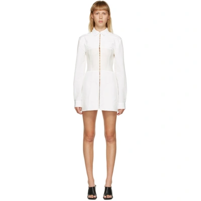 Shop Dion Lee White Tube Hook Shirt In Ivory