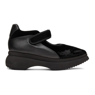 Shop Paula Canovas Del Vas Black Velvet Diablo Sneakers