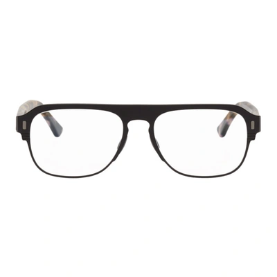 Shop Cutler And Gross Black And Tortoiseshell Matte 1365-03 Glasses In Black Titan