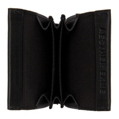 Shop Aesther Ekme Black Magnetic Clasp Card Holder In 101 Black