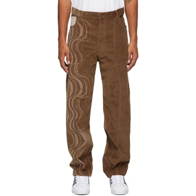 Shop Ahluwalia Ssense Exclusive Brown Corduroy Riccardo Trousers In Camel