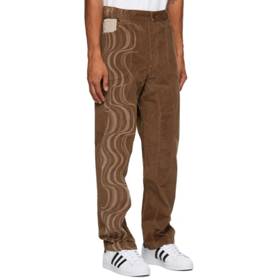 Shop Ahluwalia Ssense Exclusive Brown Corduroy Riccardo Trousers In Camel