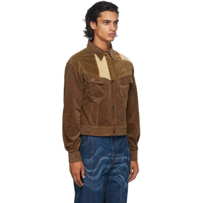 Shop Ahluwalia Ssense Exclusive Brown Corduroy Riccardo Jacket In Camel