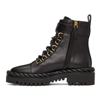 Shop Valentino Black  Garavani Lace-up Boots In 0no Nero/ne