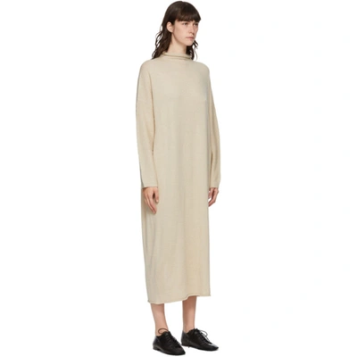 Shop Lauren Manoogian Beige Oversize Rollneck Dress In Antq Antq