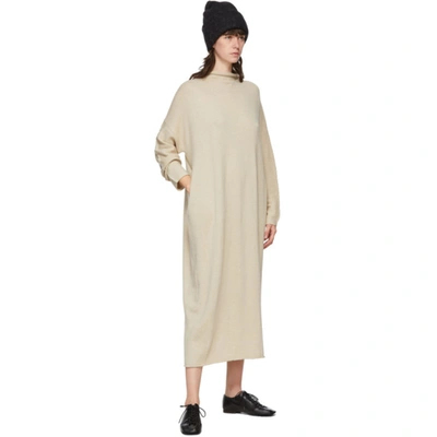 Shop Lauren Manoogian Beige Oversize Rollneck Dress In Antq Antq