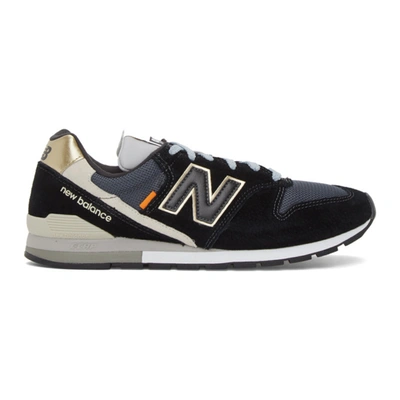 Shop New Balance Black And Gold 996 Sneakers In Moon/gold