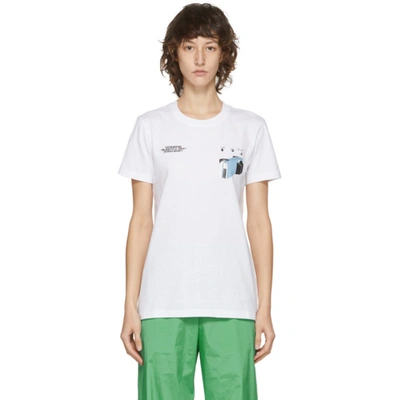 Shop Off-white White Cars Slim Fit T-shirt In White/black