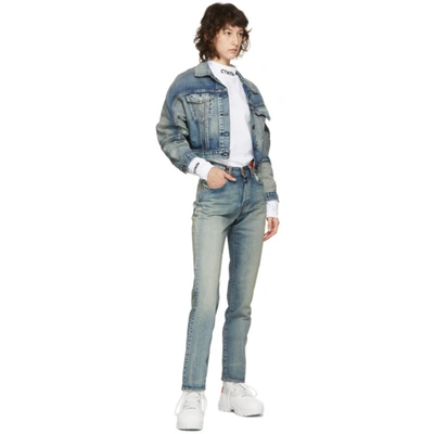 Heron Preston X Levi's Cropped Denim Jacket In Vintagewash | ModeSens