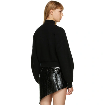 Shop Alexander Wang Black Chain-link Keyhole Sweater In 001 Black