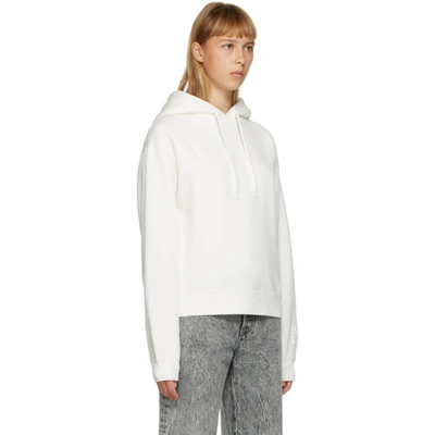 Shop Alexander Wang T Off-white Foundation Hoodie In 100 White
