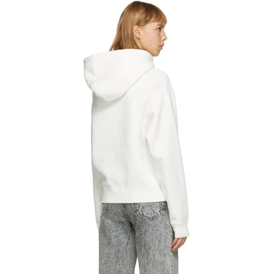 Shop Alexander Wang T Off-white Foundation Hoodie In 100 White