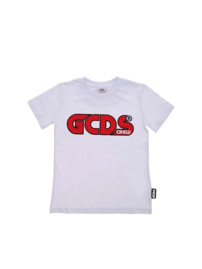 Shop Gcds Contrasting Logo T-shirt In White