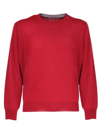 Shop Brunello Cucinelli Crewneck Pullover In Red