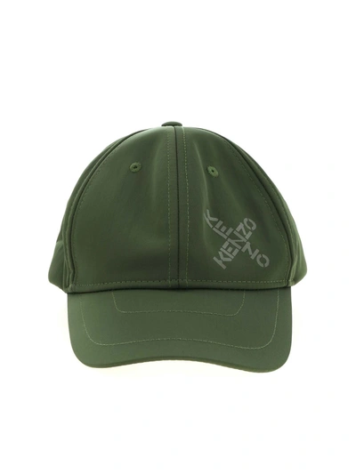 Shop Kenzo Logo Cap In Green