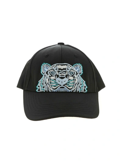 Shop Kenzo Fabric Cap In Black