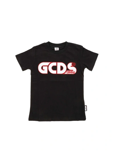 Shop Gcds Contrasting Logo T-shirt In Black