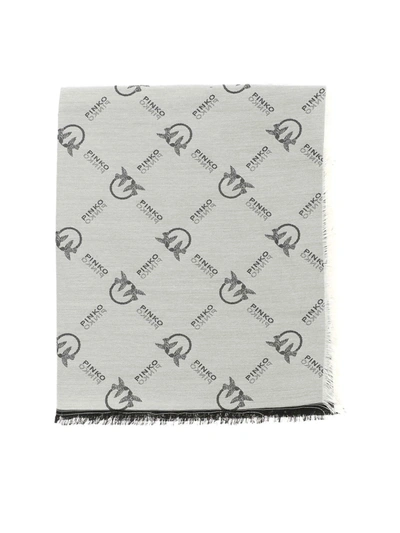 Shop Pinko Brevis 1 Scarf In White And Black