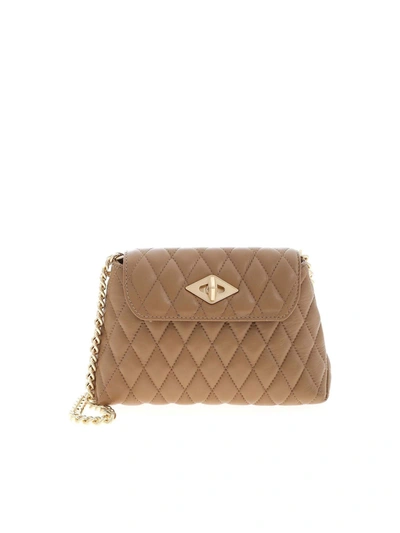 Shop Ballantyne Diamond Quilted Bag In Camel Color