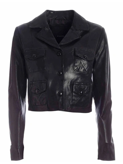 Shop Pinko Doriano Nappa Jacket In Black