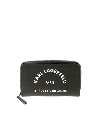 Shop Karl Lagerfeld Rue St Guillaume Wallet In Black