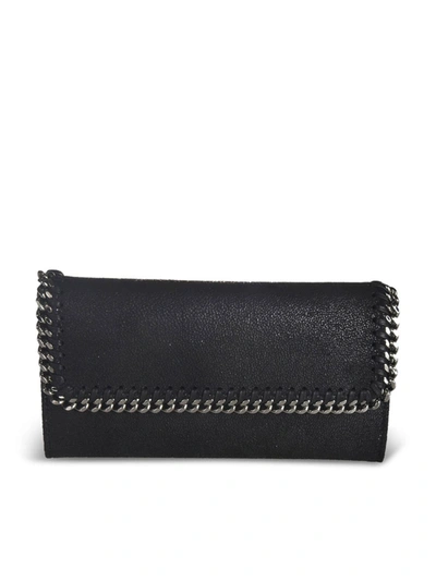 Shop Stella Mccartney Falabella Continental Wallet In Black