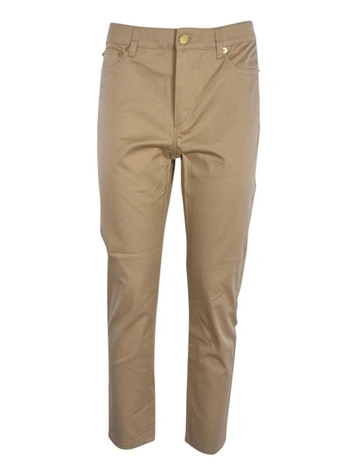Shop Michael Kors Selma Skinny Jeans In Khaki Color In Beige