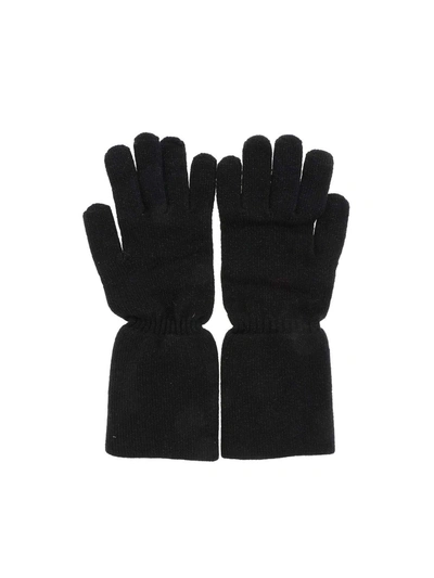 Shop Kangra Cashmere Black Gloves Featuring Lame Detail