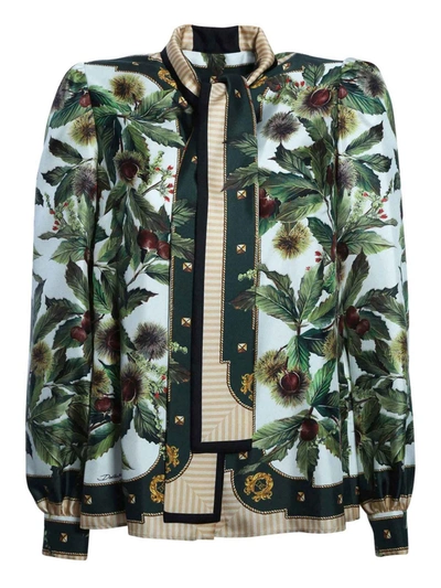 Shop Dolce & Gabbana Chestnut Print Shirt In Multicolour