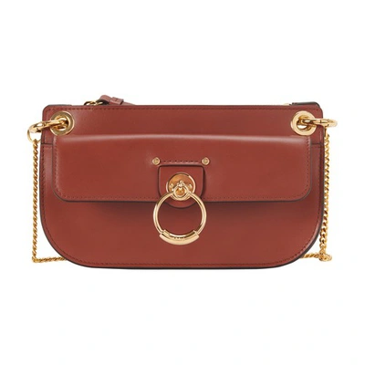 Shop Chloé Tess Small Cross-body Pouch In Sepia Brown
