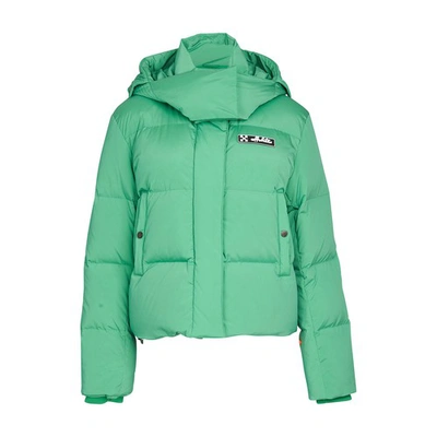 Shop Off-white Down Jacket In Green White
