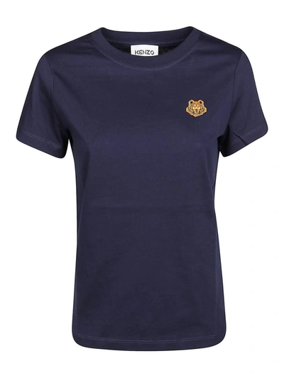 Shop Kenzo Tiger Crest T-shirt In Blue