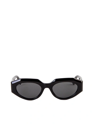Shop Bottega Veneta Cat-eye Sunglasses In Black And Grey