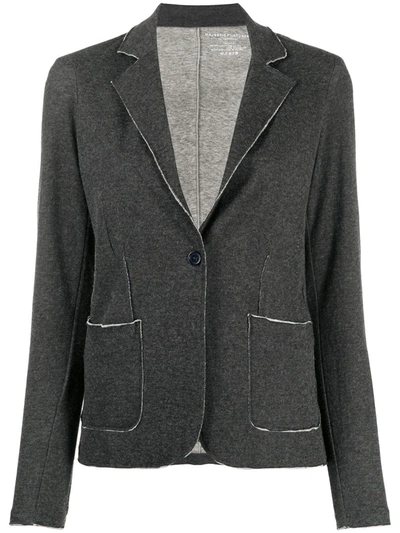 Shop Majestic Contrast Trim Blazer In Grey