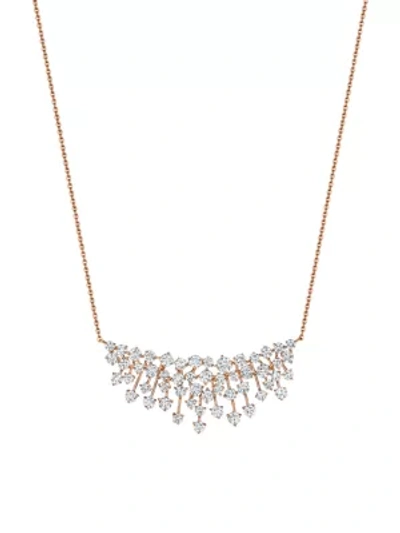 Shop Hueb Luminus 18k Rose Gold & Diamond Cluster Pendant Necklace